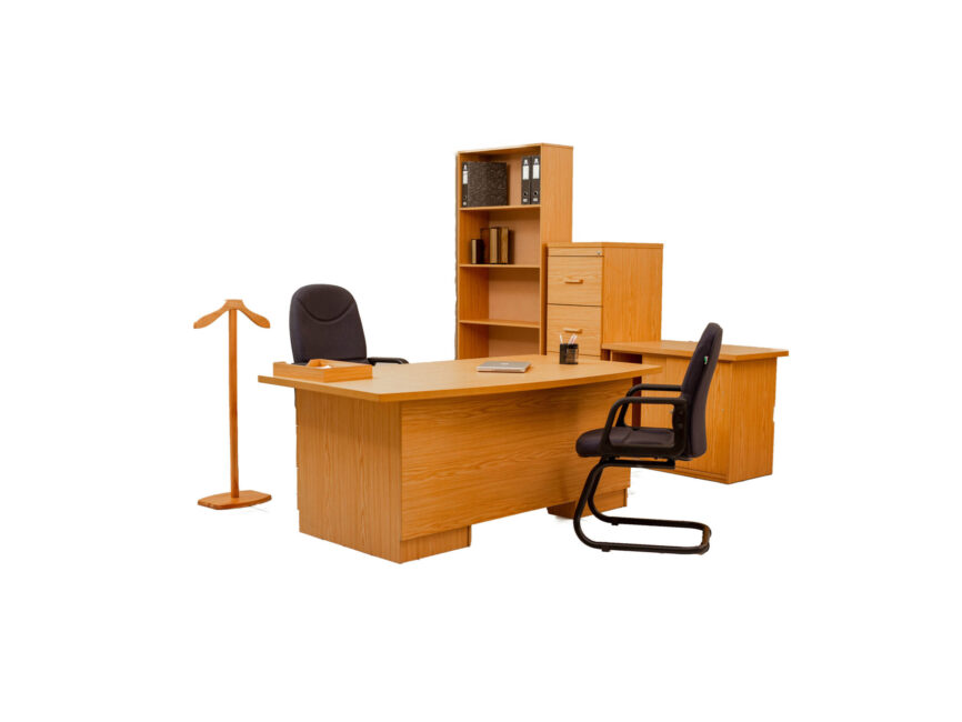 Graystone Oak 1800x1000 D-Top Desk